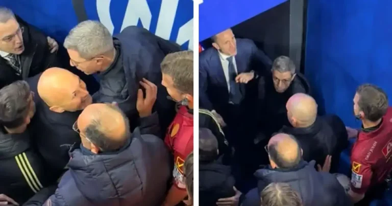 Drejtuesit e Juventusit u përplasën me arbitrin në pushimin e ndeshjes, dalin pamjet (VIDEO)