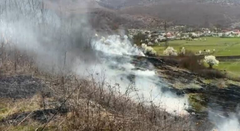 Bulqizë, flakët përfshijnë zonën e Krajkës