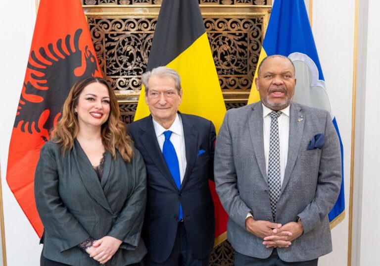 Berisha takon Presidentin e Parlamentit të Rajonit të Brukselit: Shqipëria është në një moment të vështirë demokratik