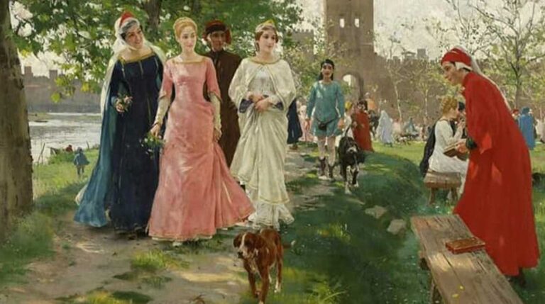 Dante takohet me Beatriçen, dashuria e përkorë që u skalit në zemër dhe u përjetësua në art