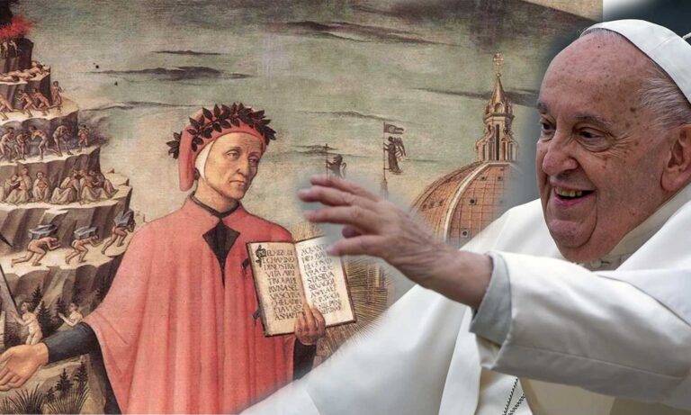 25 mars 2021, kur Papa Françesku bekoi “Komedinë Hyjnore” të Dante Alighieri, profetit të shpresës dhe poetit të mëshirës