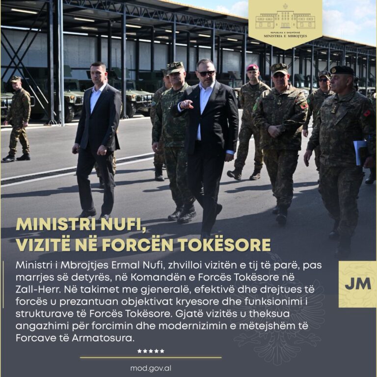 Ministri Mbrojtjes Ermal Nufi vizitën e parë te Komanda e Forcës Tokësore