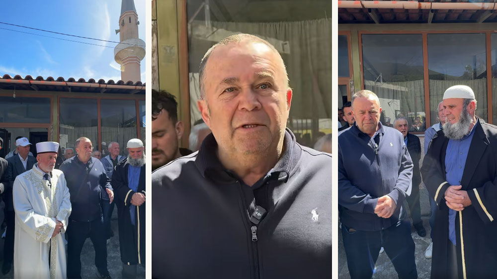 Gjergj Luca në kremten e Pashkëve Ortodokse njofton rindërtimin e xhamisë së fshatit Labinot