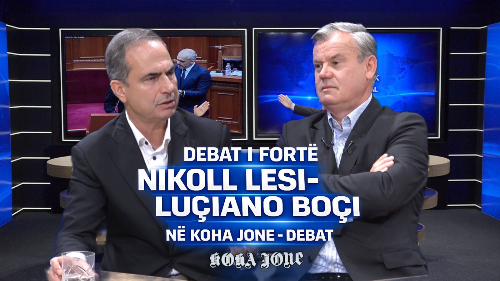 Debat i fortë Nikoll Lesi Luçiano Boçi në KOHA JONE DEBAT