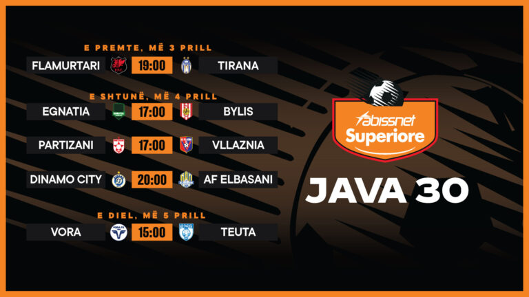 Abissnet Superiore/ Nis me Flamurtari-Tirana, java e 30-të sjell duele interesante