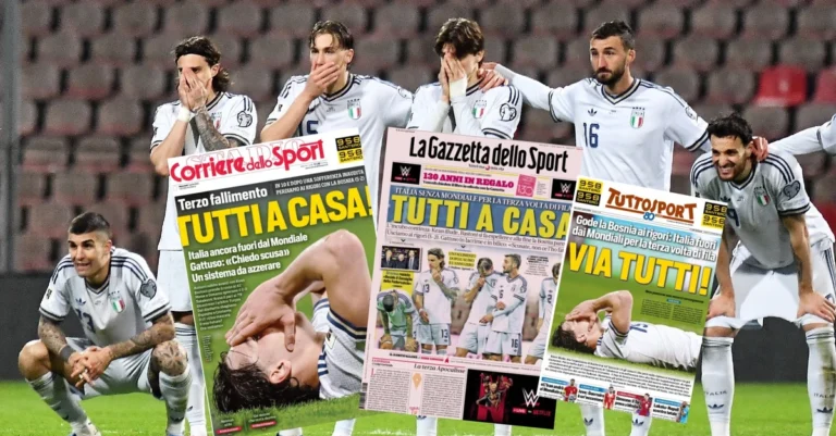 “Apokalipsi i tretë”, “Nuk ka alibi”/ Mediat italiane shpërthejnë pas turpërimit të Italisë në Bosnje