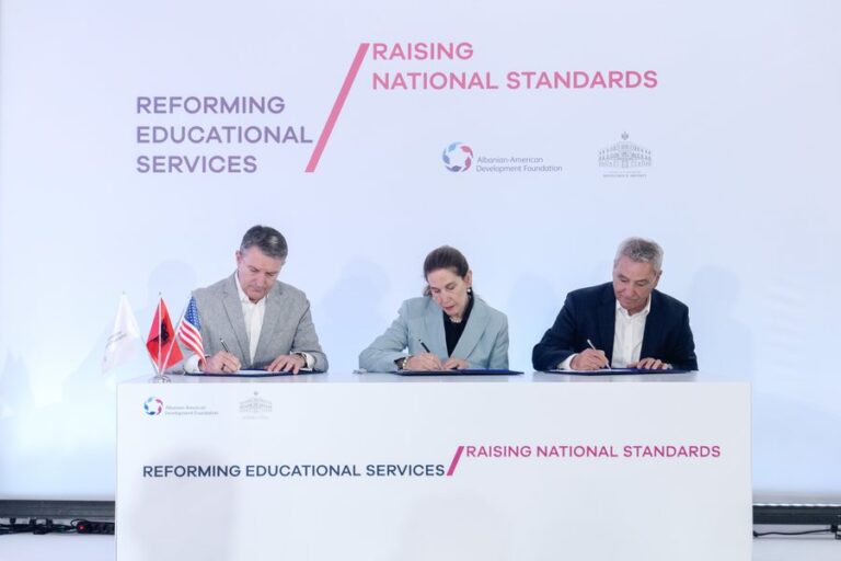 AADF dhe Ministria e Arsimit nënshkruajnë marrëveshje për përmirësimin e shërbimeve arsimore në Shqipëri