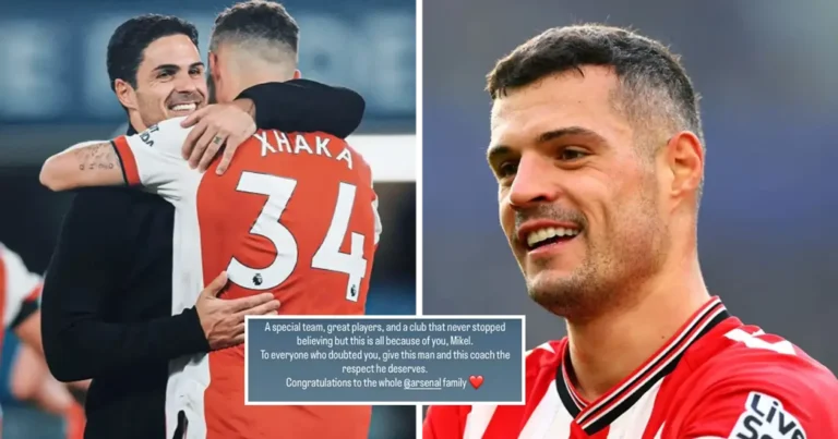 Granit Xhaka mesazh emocionues për Arsenalin pas zyrtarizimit të titullit kampion