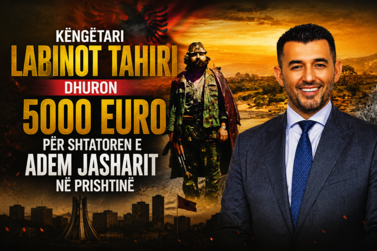 Për heroin që jeton përjetë, Labinot Tahiri dhuron 5000 euro për shtatoren e Adem Jasharit në Prishtinë