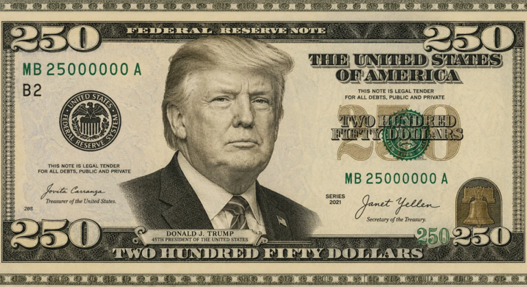 Trump në kartëmonedhën 250 dollarëshe? Zbulohen planet sekrete për dollarin e ri