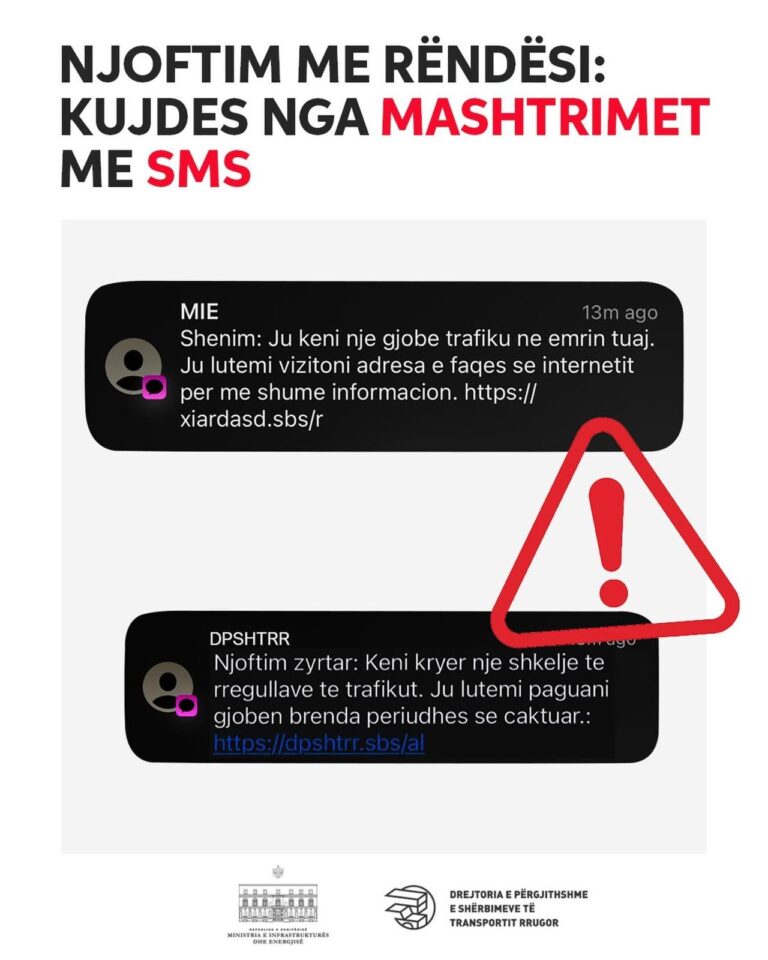 MIE thirrje qytetarëve: Kujdes nga mesazhet mashtruese