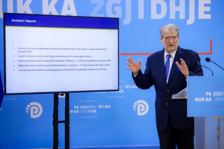 Berisha: Raporti i Parlamentit Europian sanksionon përjashtimin e opozitës nga procesi i integrimit