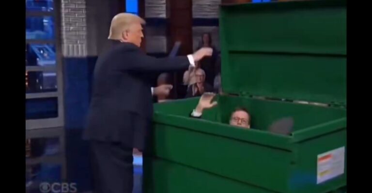 Trump feston fundin e “The Late Show”, publikon video tallëse me Stephen Colbert