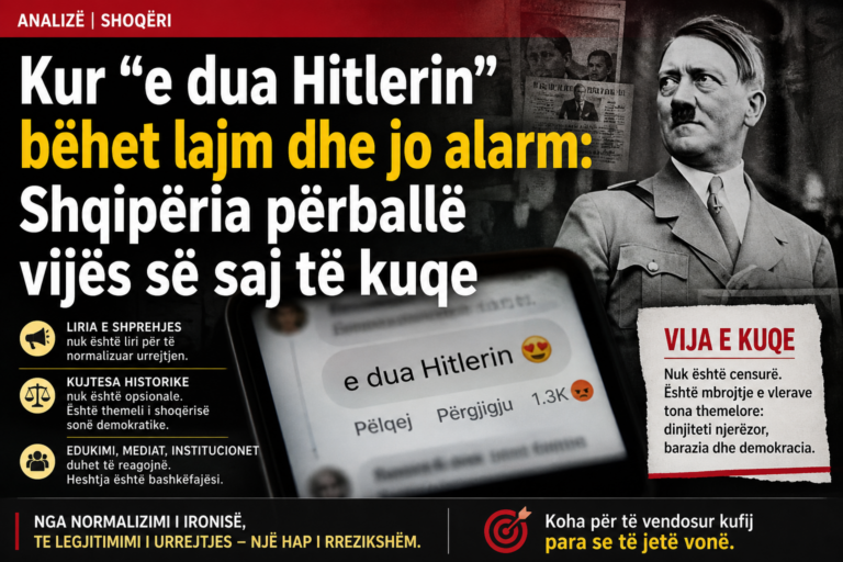 Kur “e dua Hitlerin” bëhet lajm dhe jo alarm: Shqipëria përballë vijës së saj të kuqe