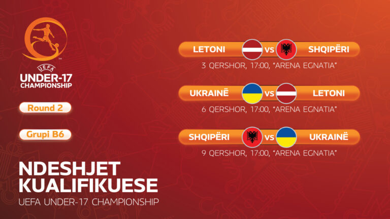 Raundi i dytë i Euro U-17 do të zhvillohet në Shqipëri në muajin qershor, Kombëtarja në grupin B6