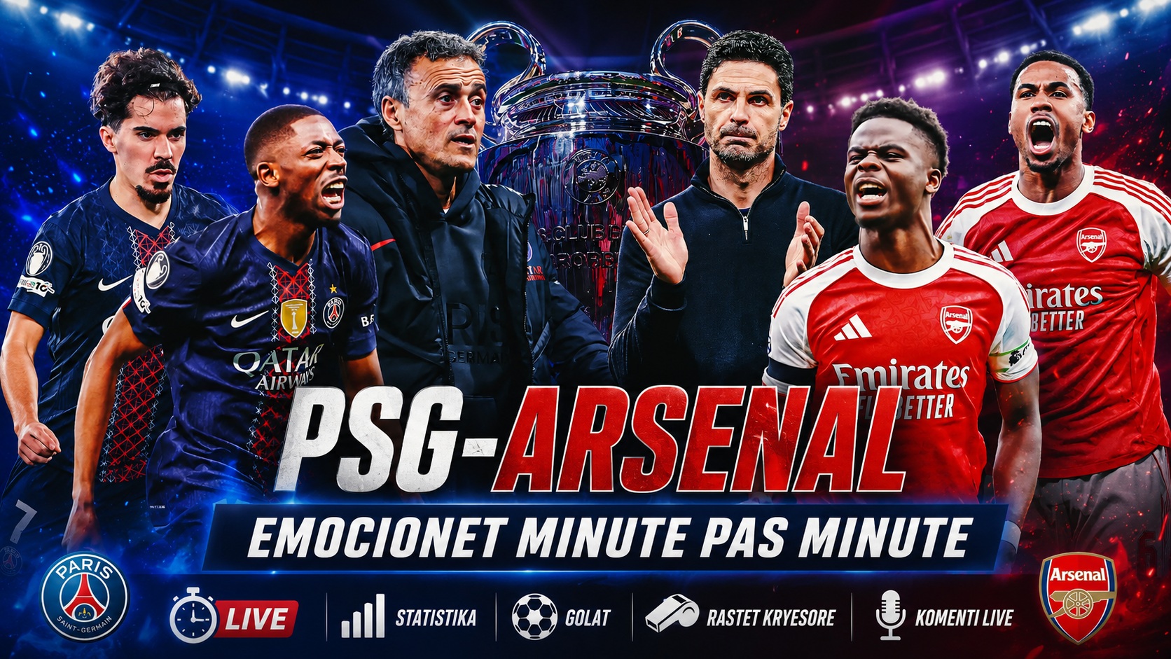 Arsenali shokon PSG  Havertz shënon super gol në Budapest
