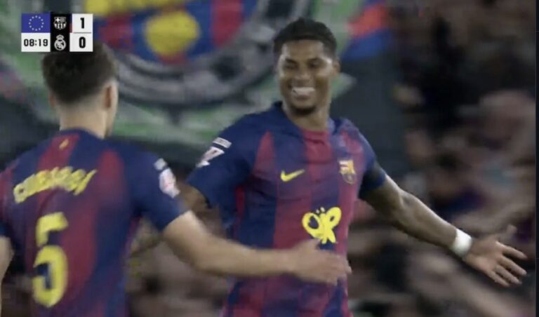 Barcelona zhbllokon El Clasicon, super gol i Rashford (VIDEO)