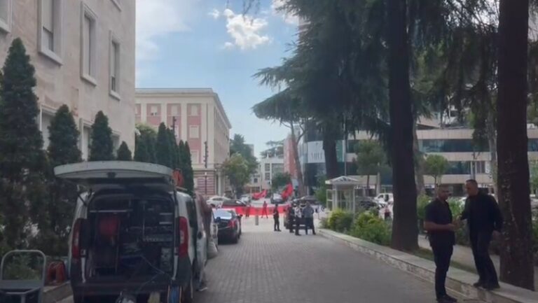 FOTO/ Disa protestues presin daljen e ministrave nga Kryeministria