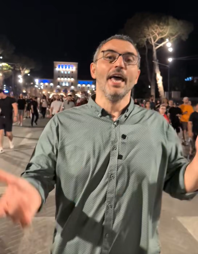 Arlind Qori mes protestuesve  Do ta rrëzojmë Ramën 