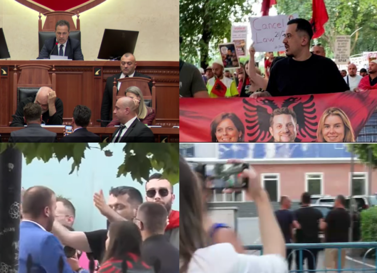Rama voton në Kuvend, protestuesit përplasje verbale me deputetët. Tensione edhe në selinë blu: Jeni të shitur