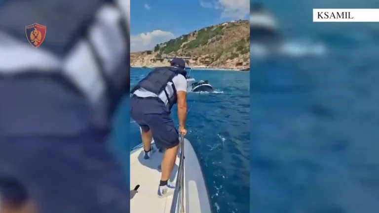 Erëra të forta në Ksamil rrezikojnë turistët, Policia i shpëton në kohë