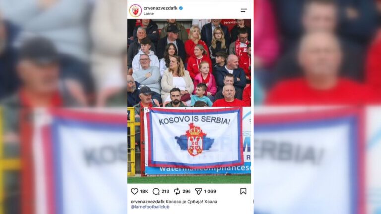 Crvena Zvesda provokon në faqen e saj, publikon pankartën: Kosova është Serbi