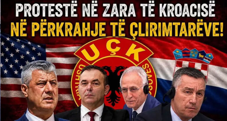 Protestë në Zara të Kroacisë në mbështetje të çlirimtarëve