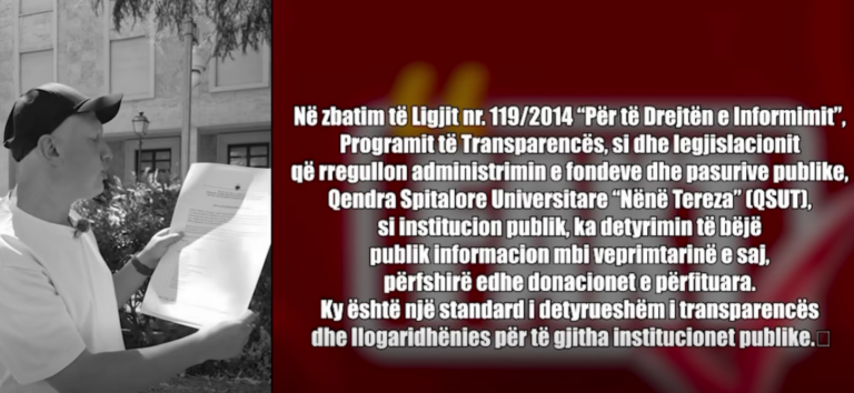 QSUT i përgjegjet gazetarit Stafa: Publikimi nuk krijon përparësi për përfitimin e donacioneve