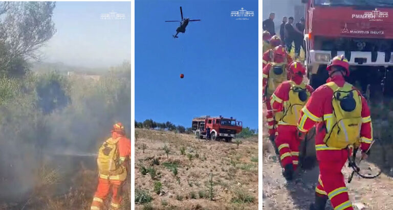 Zjarret përhapen në disa fshatra në Mallakastër, ndërhyrje urgjente nga ajri me helikopter