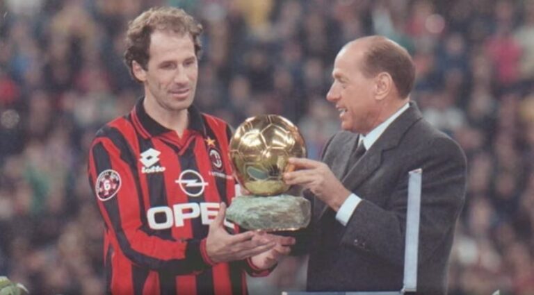 Franco Baresi nuk e fitoi kurrë “Topin e Artë”, por Berlusconi i dhuroi trofeun origjinal
