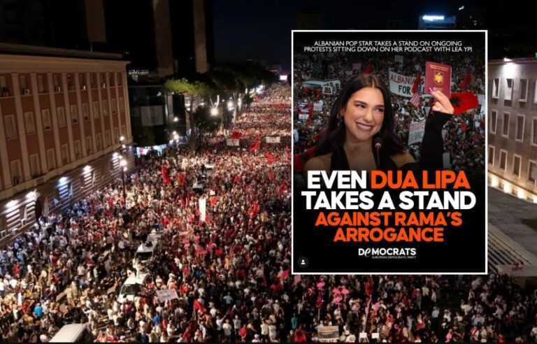 “Edhe Dua Lipa mban qëndrim kundër arrogancës së Ramës”- Partia Demokratike Europiane: Mazhoranca nuk mund të ndryshojë ligjin për zonat e mbrojtura pas dyerve të mbyllura