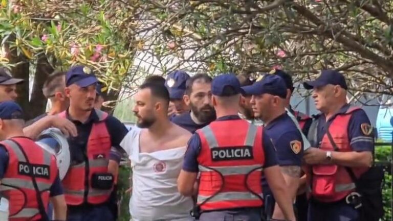 Miell dhe vezë ndaj makinave të deputetëve, shoqërohen nga policia disa protestues