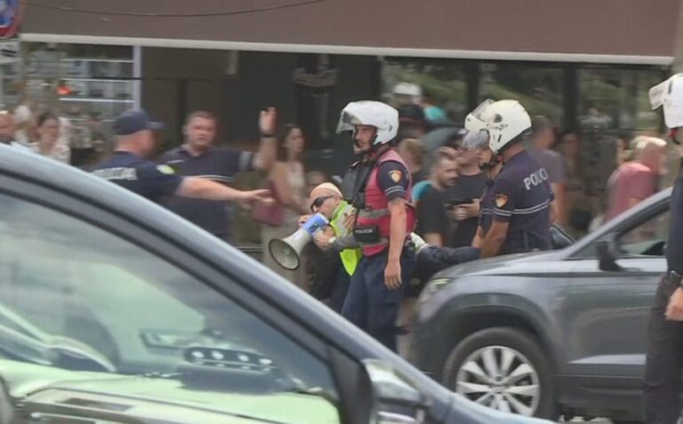Tensionohet protesta te Kuvendi, protestuesit hedhin vezë drejt efektivëve. Shoqërohet organizatori Arben Kola