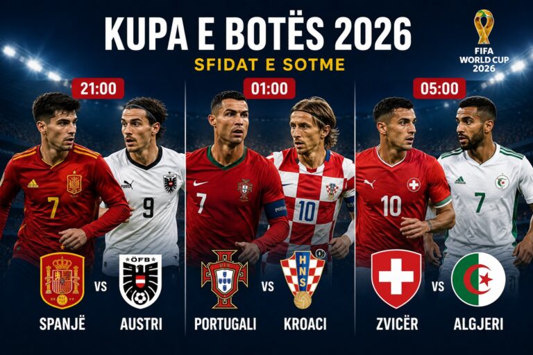Kupa e Botës vijon sot me 3 super duele, Ronaldo sfidon Modric
