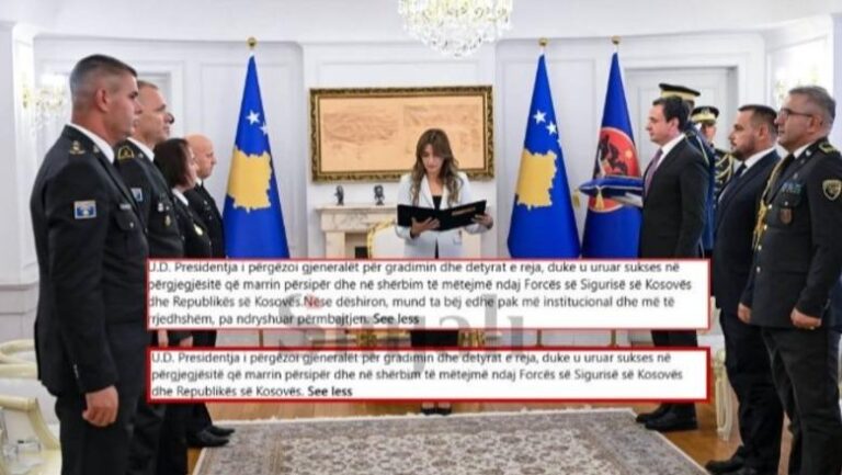 Presidenca e Kosovës përdor Chatgpt, harron në tekst përgjigjen e inteligjencës artificiale