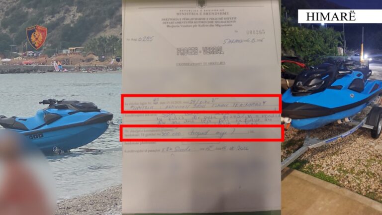 Shkeli zonën e sigurisë me Jet Ski, Policia Kufitare ndëshkon drejtuesin me 300 mijë lekë gjobë