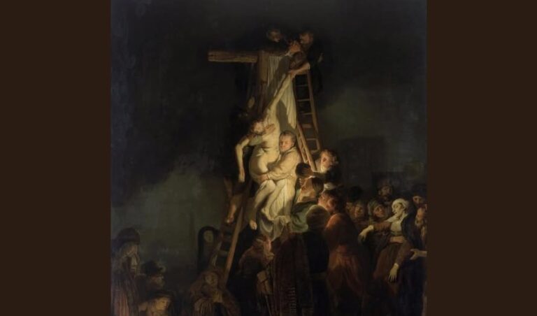 “Zbritja nga Kryqi” e Rembrandt (1634), një rrëfim i ndriçuar nga dhimbja, dhe përjetësuar nga drita hyjnore