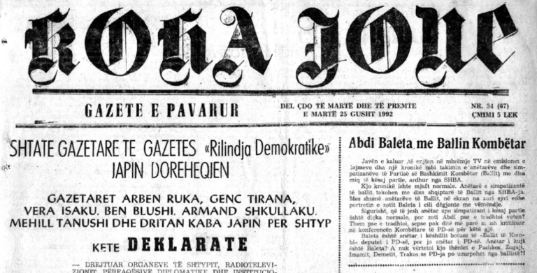 Si ikën gazetarët Blushi, Ruka, Tirana, Isaku, Shkullaku, Tanushi dhe Kaba nga “RD”, duke denoncuar censurën. Mesazhi i kësaj deklarate 34 vite me pas….