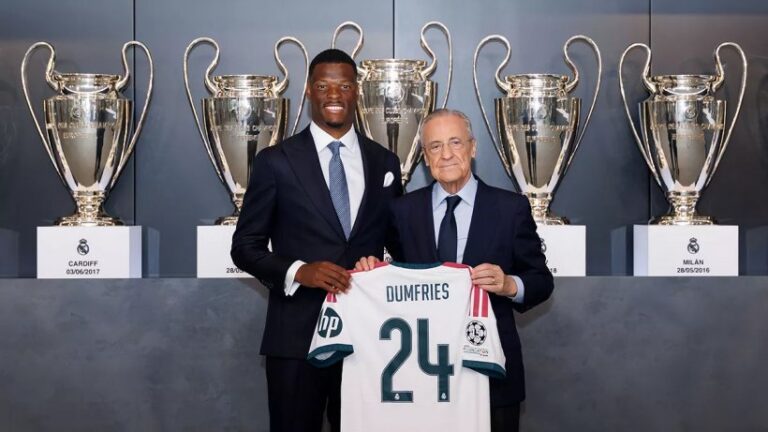 Dumfries prezantohet te Real Madridi, firmos deri në vitin 2030