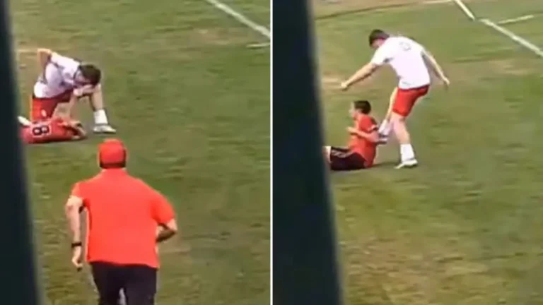 Mbrojtësi masakron me grushte sulmuesin në SHBA gjatë një ndeshje të shkollave të mesme (VIDEO)