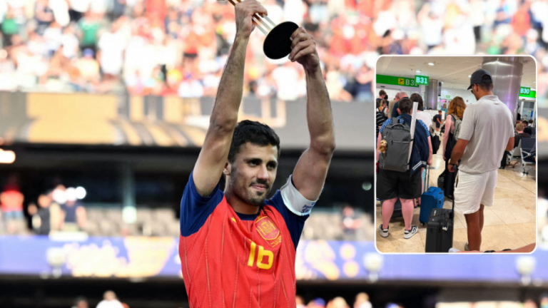 Nga kampion bote, Rodri përfundon duke u kthyer në Angli me avion Low Cost