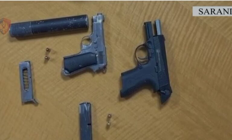 Parandalohet ngjarje kriminale në Sarandë. Arrestohen 5 persona, kapen me pistoleta dhe municion