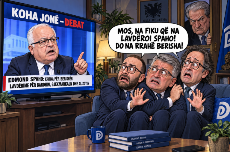 Gazmend Bardhi, Agron Gjekmarkaj dhe Tomor Alizoti duke dëgjuar Edmond Spahon!