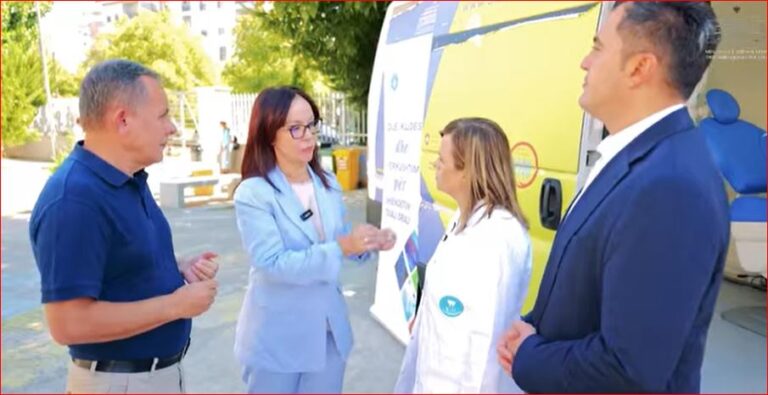 VIDEO/ Kujdesi dentar në zonat rurale, ministrja Spahiu: Depistime edhe për fëmijët me aftësi të kufizuara