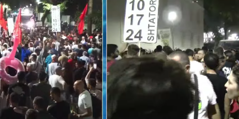 ”Polici, këtu na ke”, protestuesit përballë efektivëve: Po mbroni krimin, jo qytetarët