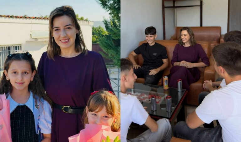 Nga takimi me gjimnazistët tek përcjellja e motrave në shkollë, deputetja Çaushi: Një fillim i ri drejt dijes dhe suksesit
