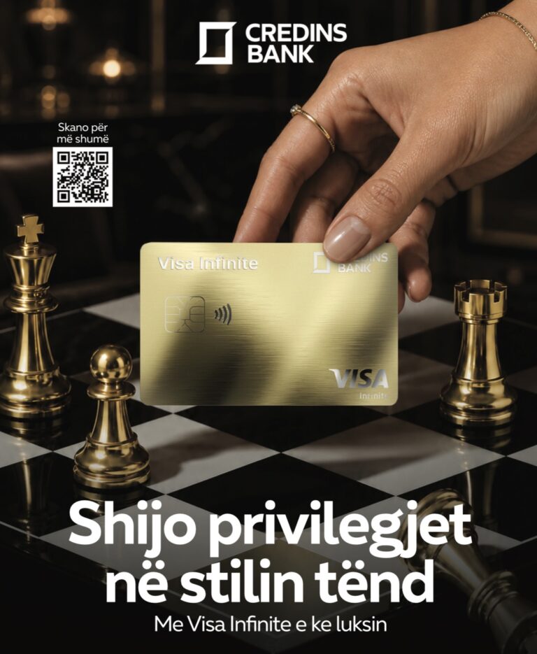 Credins bank sjell Visa Infinite, kartën e parë metalike në Shqipëri!