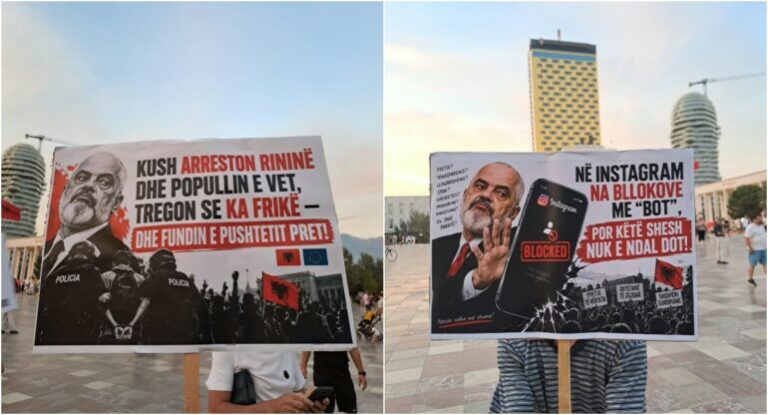 FOTO/ 97 ditë protestë, pankartat pikante: Kush arreston rininë dhe popullin, fundin e pushtetit pret