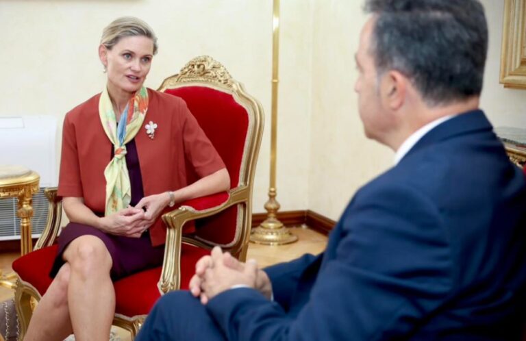 Kryeparlamentari Peleshi pret në takim të ngarkuarën me punë të SHBA-së, Nancy VanHorn