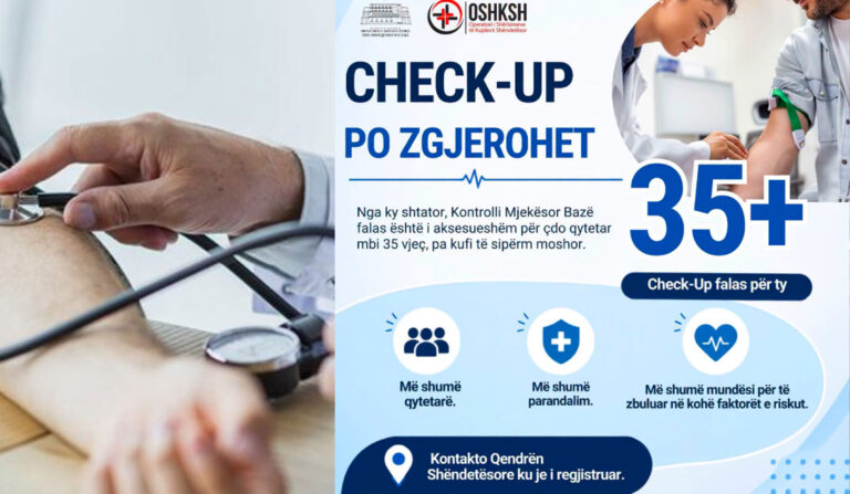 Lajmi i mirë, nga shtatori, Check-Up falas për të gjithë mbi 35 vjeç, pa kufizim të sipërm moshor